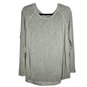 AE | Soft & Sexy Slub Long Sleeve Top Size M | Light Green Sheer Layering Tee